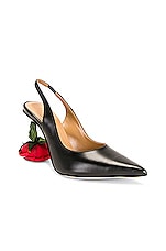 Loewe Rose 100 Sling Back Heel in Black, view 2, click to view large image.