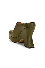 Loewe Terra 110 Wedge Clog in Olive, view 3, click to view large image.