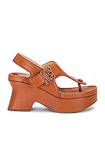 Loewe Comfort 90 Flatform Sandal in Tan, view 1, click to view large image.
