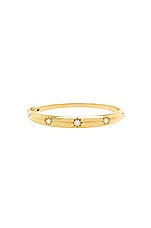 Logan Hollowell Star Set Rounded Diamond Bracelet in Gold, view 1, click to view large image.