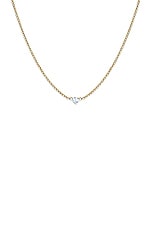 Logan Hollowell Diamond Goddess Moonstone Heart Choker in 14k Yellow Gold, view 1, click to view large image.