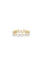 Logan Hollowell Eau De Rose Cut Multi Shape Diamond Band Ring in 14k Yellow Gold, view 1, click to view large image.