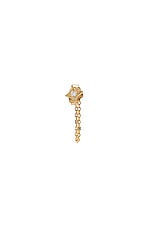 Logan Hollowell Four Point Star Chain Single Earring in 14k Gold, view 1, click to view large image.