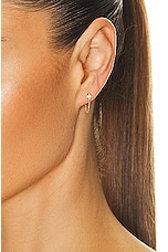 Logan Hollowell Four Point Star Chain Single Earring in 14k Gold, view 2, click to view large image.