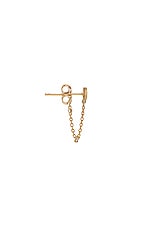 Logan Hollowell Four Point Star Chain Single Earring in 14k Gold, view 3, click to view large image.