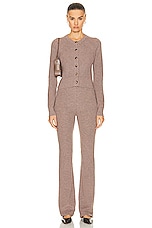 Le Ore Lodi Knit Pant in Walnut, view 4, click to view large image.