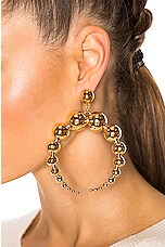 LPA for FWRD Crescent Sphere Earrings in Gold Plated, view 2, click to view large image.