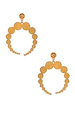 LPA for FWRD Crescent Sphere Earrings in Gold Plated, view 4, click to view large image.