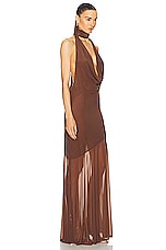 LPA Estelle Maxi Dress in Chocolate, view 2, click to view large image.