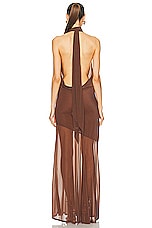 LPA Estelle Maxi Dress in Chocolate, view 3, click to view large image.