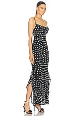 LPA Giulia Maxi Dress in Black And Cream, view 4, click to view large image.