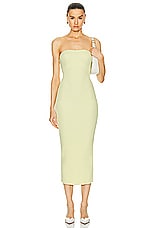 LPA Arden Strapless Knit Midi Dress in Baby Yellow, view 1, click to view large image.