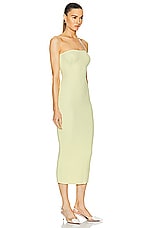 LPA Arden Strapless Knit Midi Dress in Baby Yellow, view 2, click to view large image.
