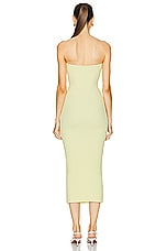 LPA Arden Strapless Knit Midi Dress in Baby Yellow, view 3, click to view large image.
