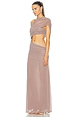 LPA Mona Maxi Dress in Concrete, view 3, click to view large image.