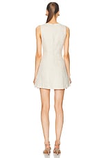 LPA Seina Mini Dress in Natural Linen, view 3, click to view large image.