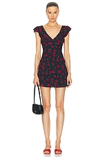 LPA Lina Mini Dress in Black & Red, view 1, click to view large image.