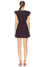 LPA Lina Mini Dress in Black & Red, view 3, click to view large image.