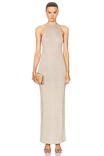 LPA Josi Maxi Dress in Sand & Silver, view 1, click to view large image.