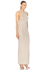 LPA Josi Maxi Dress in Sand & Silver, view 2, click to view large image.