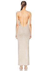 LPA Josi Maxi Dress in Sand & Silver, view 3, click to view large image.