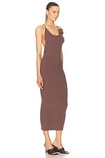 LPA Dara Rosette Midi Dress in Brown, view 2, click to view large image.