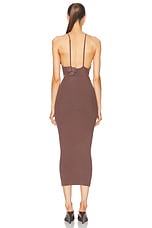 LPA Dara Rosette Midi Dress in Brown, view 4, click to view large image.