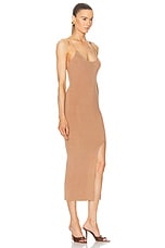 LPA Karter Knit Midi Dress in Camel, view 2, click to view large image.
