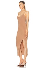 LPA Karter Knit Midi Dress in Camel, view 3, click to view large image.