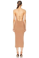 LPA Karter Knit Midi Dress in Camel, view 4, click to view large image.