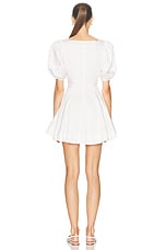 LPA Annalie Mini Dress in White, view 3, click to view large image.