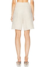LPA Seina Short in Natural Linen, view 3, click to view large image.