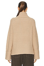 LPA Sabri Turtleneck Sweater in Tan, view 3, click to view large image.