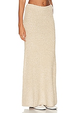 LPA Shai Knit Maxi Skirt in Oat, view 2, click to view large image.