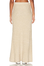 LPA Shai Knit Maxi Skirt in Oat, view 3, click to view large image.