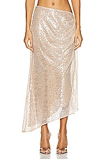 LPA Aniella Midi Skirt in Champagne, view 1, click to view large image.