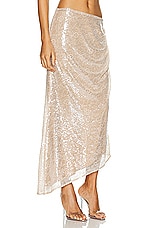 LPA Aniella Midi Skirt in Champagne, view 2, click to view large image.