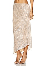 LPA Aniella Midi Skirt in Champagne, view 3, click to view large image.