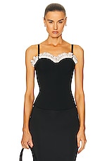 LPA Giovanna Corset Top in Black, view 1, click to view large image.