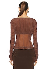 LPA Estelle Top in Chocolate, view 3, click to view large image.