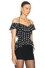 LPA Giulia Top in Black And Cream, view 2, click to view large image.