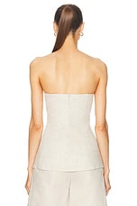 LPA Seina Top in Natural Linen, view 3, click to view large image.