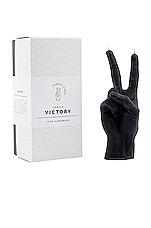 54 Celsius CandleHand Victory Peace Candle in Black, view 2, click to view large image.
