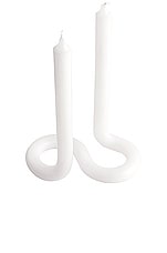 54 Celsius Lex Pott Twist Candle in White, view 1, click to view large image.