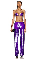 LaQuan Smith Bra in Grape, view 4, click to view large image.