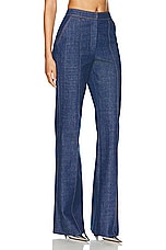 LaQuan Smith High Waisted Wide Leg in Dark Blue, view 2, click to view large image.