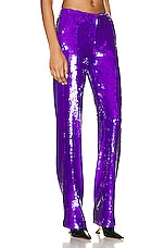 LaQuan Smith Relaxed Fit Trouser in Grape, view 2, click to view large image.
