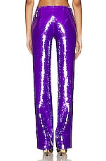 LaQuan Smith Relaxed Fit Trouser in Grape, view 3, click to view large image.