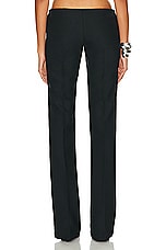 LaQuan Smith Low Rise Tuxedo Trouser in Black, view 3, click to view large image.