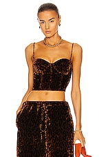 LaQuan Smith Bustier Top in Cheetah, view 1, click to view large image.